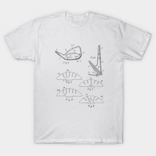 Golf Club Vintage Patent Hand Drawing T-Shirt